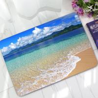 【YF】◇⊙  Beach Pattern Rubber Doormat Outdoor Anti-slip Mats Bedroom Carpets Bedside Area Rug