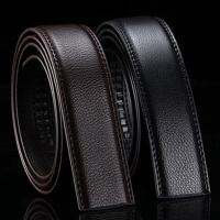 [A Motion] BrandBuckle 3.5เซนติเมตร WideLeather อัตโนมัติ BeltStrap โดยไม่ต้องหัวเข็มขัดเข็มขัดผู้ชาย GoodMale เข็มขัด