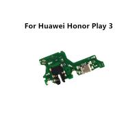 สำหรับ Huawei Honor Play สายแพ3เครื่องชาร์จ USB ขั้วต่อบอร์ดพีซีบี Rion Flex ชิ้นส่วนอะไหล่อะไหล่ชาร์จพอร์ต