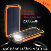 Pin Sạc Dự Phòng Năng Lượng Mặt Trời 20000 Mah Có Đèn Pin Có Tích Hợp Sạc