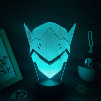 Overwatches OW Game Figure Shimada Genji 3D Lamps Led RGB Night Lights Birthday Gift Friend Gaming Bed Room Table Colorful Decor