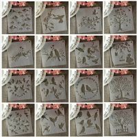 16 ชิ้น/เซ็ต 15 ซม.นก Swallow ต้นไม้ DIY Layering Stencils ภาพวาดสมุดภาพสี Embossing อัลบั้มตกแต่งแม่แบบ-hsdgsda