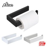 Stainless Steel Toilet Roll Holder Wall Mount Bathroom Tissue Paper Holder Simple Design Matte Black Finish Tissue Accessories