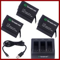 ถูกที่สุด!!! Smatree 3-Channel Charger+3xBatterries for GoPro Hero 5/ Hero 6/ Hero 7 ##กล้องถ่ายรูป ถ่ายภาพ ฟิล์ม อุปกรณ์กล้อง สายชาร์จ แท่นชาร์จ Camera Adapter Battery อะไหล่กล้อง เคส