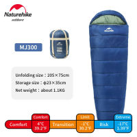 Naturehike Sleeping Bag MJ300 -1℃ Lightweight MJ600 -12℃ Mummy Sleeping Bag Outdoor Camping Cotton Winter Sleeping Bag