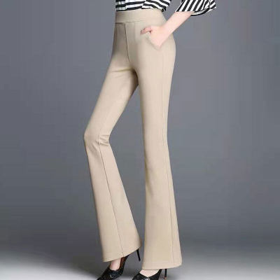 CANTR กางเกงขาบานผู้หญิงอารมณ์แฟชั่นชุดเอวสูงทุกแบบกางเกงลำลอง