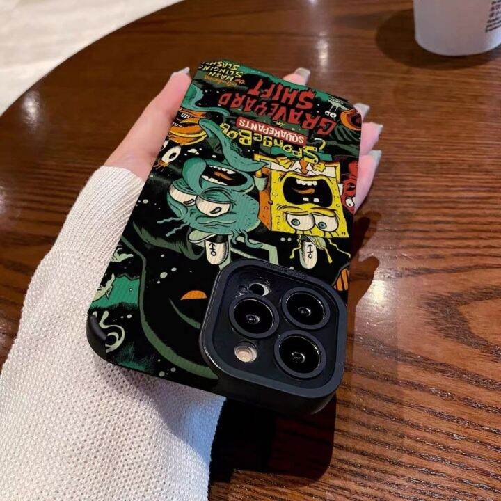 ๑-เคสโทรศัพท์มือถือแบบนิ่ม-กันกระแทก-ลาย-spongebob-squarepants-สําหรับ-iphone-14-promax-11-promax-11-12-13-6-7-8plus-x-max