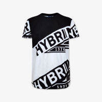 Hybrid T-shirt Men ไฮบริดเสื้อยืดผู้ชายแขนสั้น สีขาว-ดำ(White-Black)MTS-1348-WH-BL