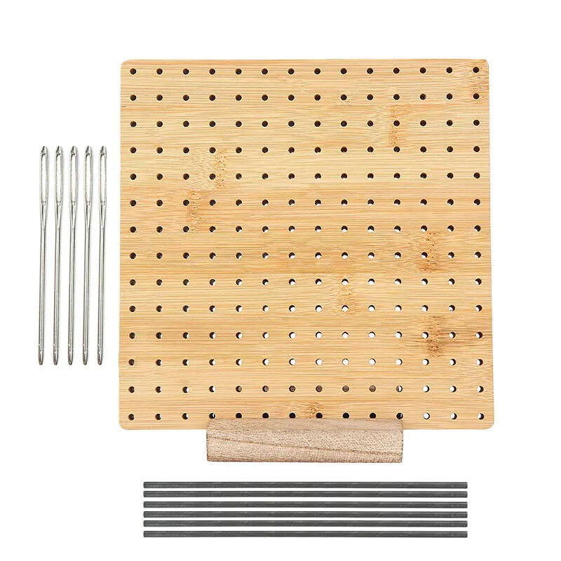 Wood Crochet Blocking Board Kit With Stainless Steel Rod Pins