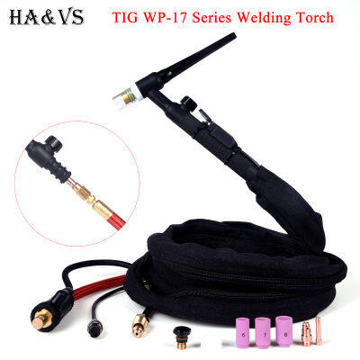 WP17 WP17FV WP17F ไฟฉายเชื่อม TIG แก๊ส-ไฟฟ้าแบบบูรณาการท่อสีแดง4M 35-50ขั้วต่อยูโร13FT Air Cooled