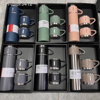 ♨ 20pr3412 Aço inoxidável Flask Set Office Business Garrafa térmica Isolamento térmico de água quente ar livre Casal Cup 500ml