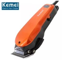 Kemei ปัตตาเลี่ยนแบบมีสาย สำหรับช่างตัดผมมืออาชีพ หัวตัดสเตนเลส KM-9012 / GM-1005 มาพร้อมหวีรอง 4 ขนาด 3,6,9,12 mm และหวี(สีส้ม) สินค้าพร้อมส่ง