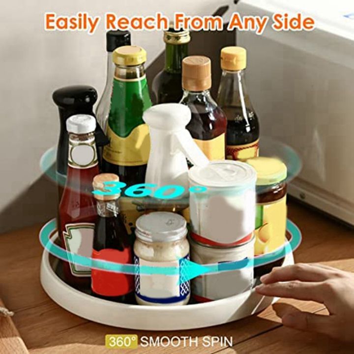 2pcs-rotating-spice-rack-turntable-organiser-white-suitable-for-fridge-dresser-spice-rack