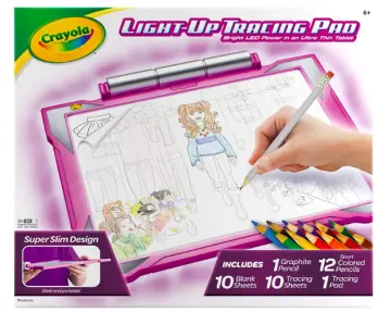 Crayola Trolls Light-Up Tracing Pad, Coloring Board for Kids, Gift, Toys for Girls, Ages 6, 7, 8, 9