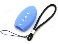 卍♈✎ Blue Silicone Case Cover Fit For Infiniti Remote Smart Key 4 Buttons KBRTN00I CWTWBU624 CWTWB1U787 CWTWBU735 267T5WK4890