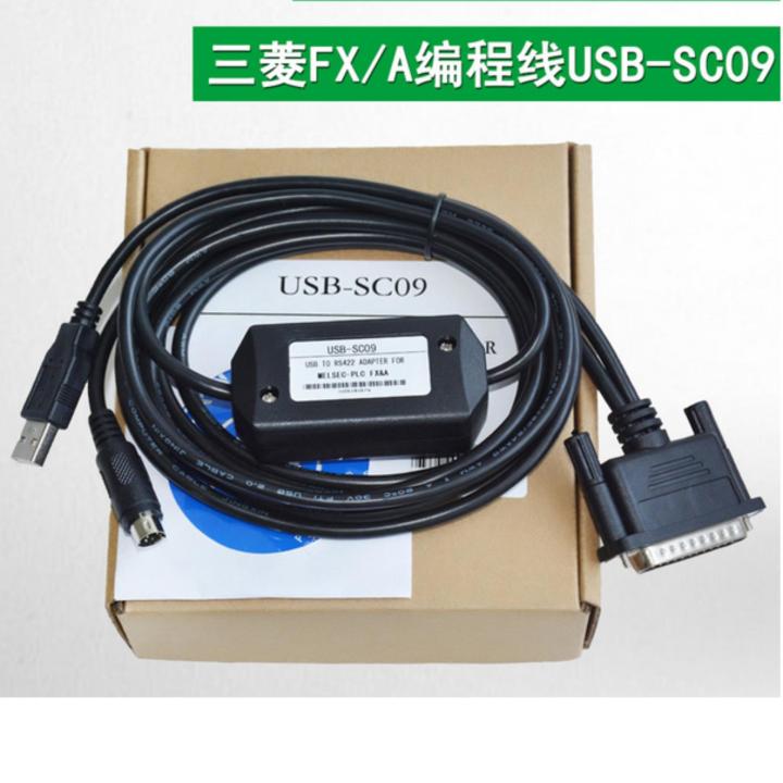 สาย-link-plc-mitsubishi-sc-09-ใช้กับรุ่น-fx-a-series-แบบชนิด-usb-สามารถใช้กับรุ่น-fx1s-fx1n-fx0n-fx2n-fx3g-fx3u-a-series-สามารถใช้กับ-usb-คอมพิวเตอร์ได้โดยตรง