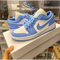 2023 Original J J 1 Unisex Low Top Sneakers North Carolina Blue sports shoes LJR high quality E407