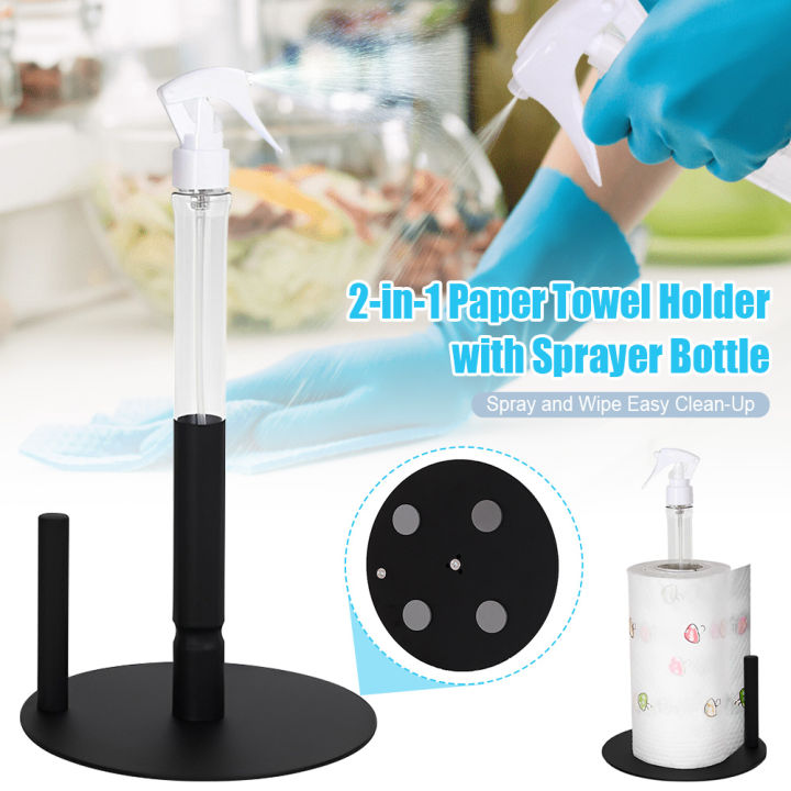 Paper Towel Holder With Spray Bottle,hanging Wall Mount