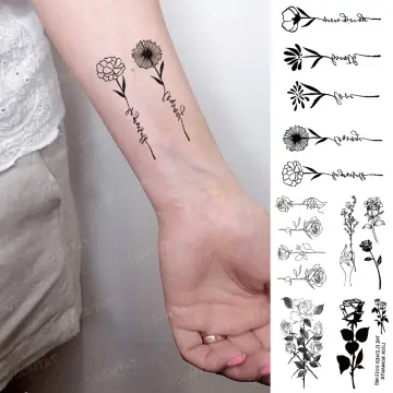 Handpoked chamomile tattoo by Lara Maju  Tattoogridnet