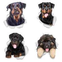 Three Ratels FTC-1086 3D Dog Stickers German Shepherd Puppy For Wall  Window  Fridge  Toilet and Cabinet Stickers