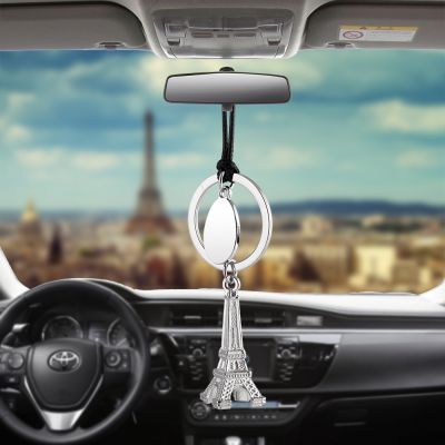 【jw】✈❀  Pingente de carro da torre eiffel decoração espelho retrovisor ornamentos automóveis acessórios para meninas berloques presentes