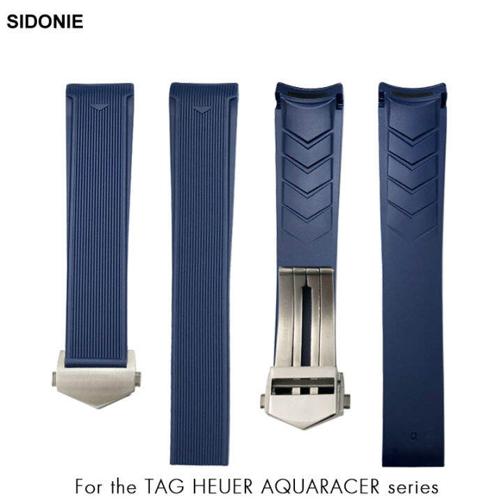 Rubber Silicone Watch Strap Folding Buckle Waterproof Soft Bracelet for