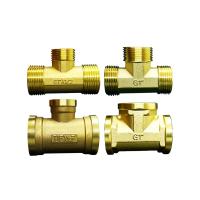 DN20 3/4 BSP Female and Male Reducing Tee Type Brass Pipe Fitting Connector 3 Way Coupling Adapter For Water Fuel Gas