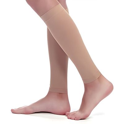 1 Pair Compression Calf Sleeve Footless 20-30mmHg Medical Compression Socks for Varicose Veins Swelling Shin Splints