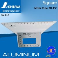 Shinwa ฉากสเกลอะลูมิเนียม - Aluminum Miter Rule 3D 45° No.62114