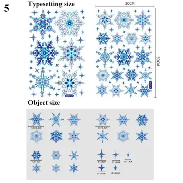 Christmas Ornament Snowflake Sticker Glass Window Decoration