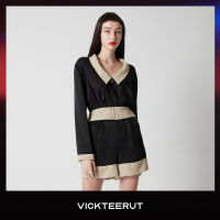 VICKTEERUT (ราคาปกติ 5,500-.) Pleated Shorts with Contrast Hem กางเกงขาสั้น จีบหน้า