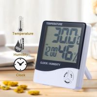 【Worth-Buy】 Lcd Digital Temperature Humidity Meter Indoor Outdoor Multi-Color Hygrometer Humidity Weather Station With Clock