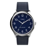 Timex TW2V27900 Easy Reader นาฬิกาข้อมือผู้ชาย สายหนังสีน้ำเงิน