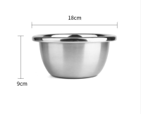 Stainless Steel Bowls Mixing Bowl Deep Mixing Egg Bowls 21x13cm Kitchen Metal Bowl for Baking Salad