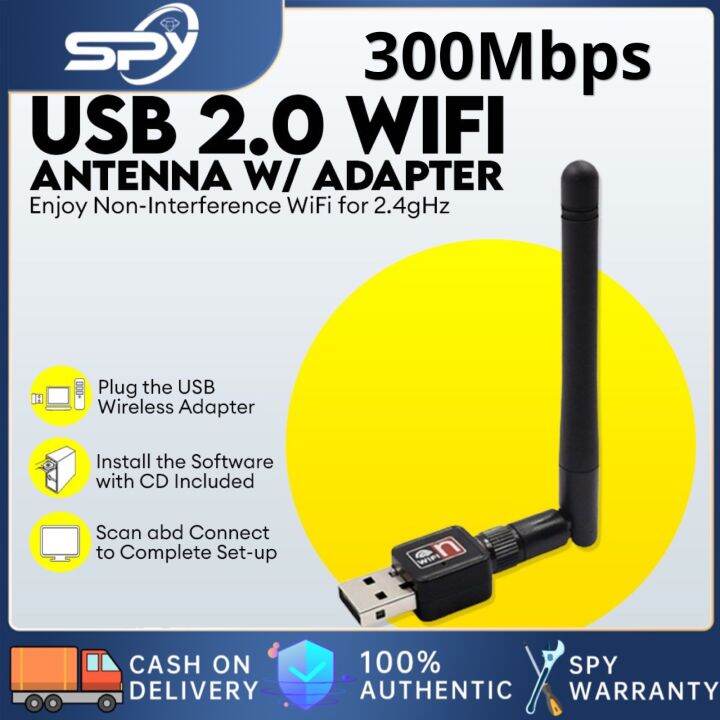 Spy USB Wireless Adaptor 300Mbps WIFI receiver wireless 802.IIN With