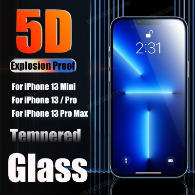 [spot goods66]กระจกเทมเปอร์5D สำหรับ iPhone 13 Pro Max 12 11 Mini กระจกนิรภัยบน IPhone13 7 Plus 8 XS XR X SE 2020 6S