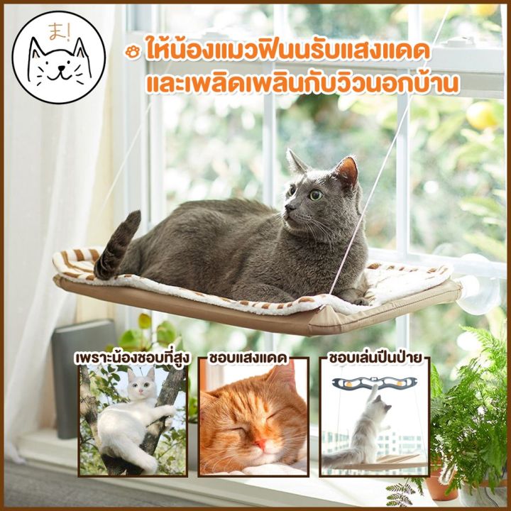 เปลแมวติดกระจก-xl-รับน้ำหนักได้ถึง-20-kg-เปลแมว-ที่นอนแมว-เปลแมวติดหน้าต่าง-ติดกระจก-ที่นอนแมว