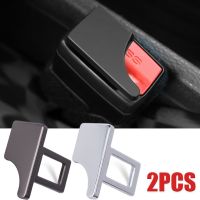 2pcs Hidden Car Seat Safety Belt Buckle Clip Metal Insert Card Auto Interior Seat Buckles Alert Silencer Seatbelt Accessories