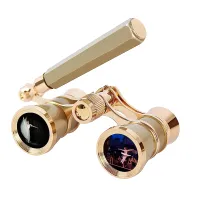 1 PCS Mini Opera Glasses Binoculars Vintage Opera Glasses Binoculars Champagne Gold Gift for Girls