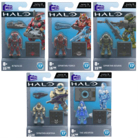 Megalocks HALOINFINTE 17 Heroes MEGA Construx HALO Universe Rajah Bersama Patung Bergerak Membina Koleksi Boys Permainan