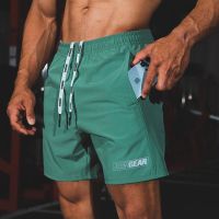 Muscle man woven shorts outdoor running for fitness training basketball big yards pants in the quick-drying thin section 5 minutes of pants