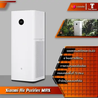 ขาย [พร้อมส่ง] Xiaomi Mi Air Purifier Max (CN.V) เครื่องฟอกอากาศ สำหรับห้อง 70 - 120 ตร.ม.-1Y / ThaiXiaomi