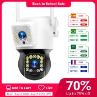 2K 4MP Wifi PTZ IP Dual Lens Dual Screen 5X Zoom Camera Outdoor Human Detection Wireless CCTV Security Surveillance Camera ICsee