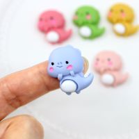 150pcs Kawaii Dinosaur Resin Flat Back Cabochon, Dinosaur Baby Cute Resin Accessories DIY Headdress Scrapbook Embellishment 22mm