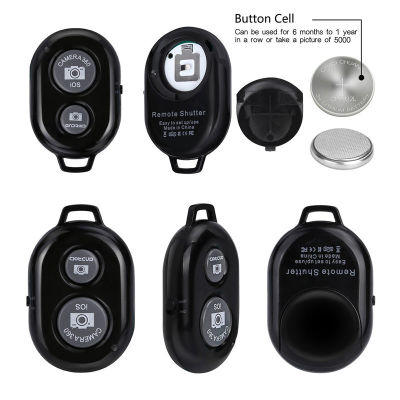 【Dimama】กล้องรีโมท Bluetooth รีโมทไร้สาย Bluetooth, Bluetooth AB, ชัตเตอร์ 3, รีโมทกล้องไร้สาย, ไม่มีแบตเตอรี่ (สีดำ)