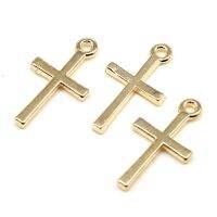 Gold Cross Charms Necklaces Fashion Gold Color Cross Charm - 40pcs 2 10x18mm Gold - Aliexpress