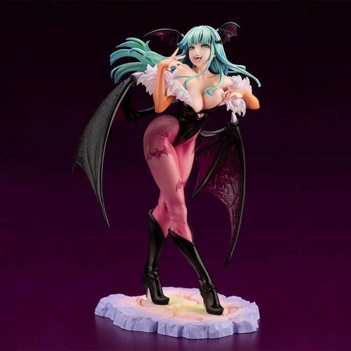 อะนิเมะปีศาจนักรบ-arri-reed-hunter-morrigan-aensland-รูปการกระทำของเล่น-darkstalkers-bishoujo-คอลเลกชันฮาโลวีนรุ่นตุ๊กตาโหลด