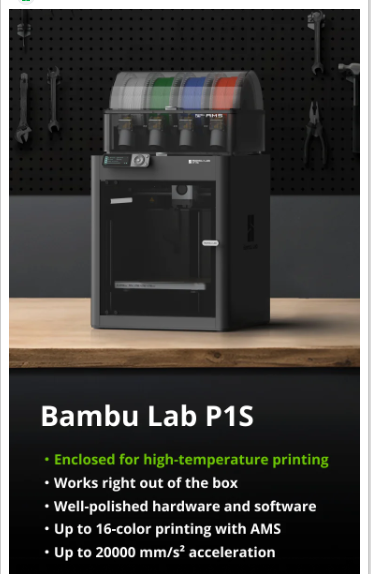 Bambu Lab P1S 3D Printer. COMBO Include AMS | Lazada.co.th