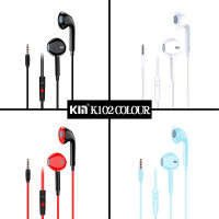 หูฟัง Kin 102มีไมค์และปุ่มรับลดเสียง เบสแน่น หูฟังสมอลทอร์ค small talk aux 3.5 mm.