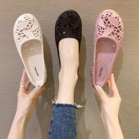 Han edition of the new summer hollow out flat baotou jelly shoes fashionable joker breathable plastic sandals women